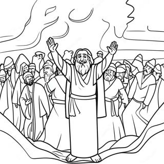 Moses Parting The Red Sea Coloring Page 2677-2177