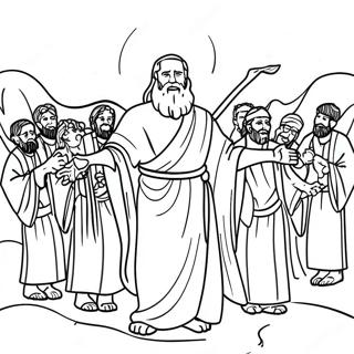 Moses Parting The Red Sea Coloring Page 2677-2180