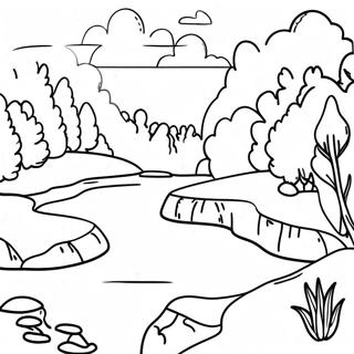 River Landscape Coloring Page 26783-21498