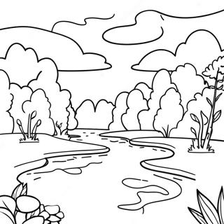 River Landscape Coloring Page 26783-21499