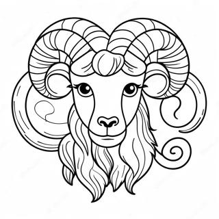 Aries Zodiac Sign Coloring Page 26803-21510