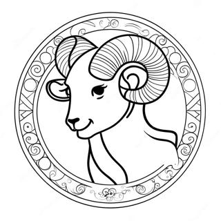 Aries Zodiac Sign Coloring Page 26803-21511