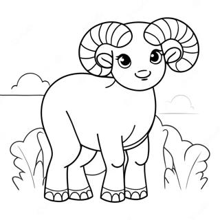 Cute Aries Ram Coloring Page 26804-21517