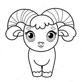 Cute Aries Ram Coloring Page 26804-21520