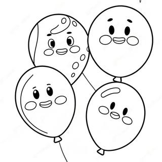 Joyful 6th Birthday Balloons Coloring Page 26844-21552