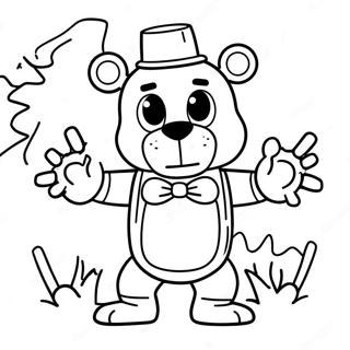 Fnaf Sun Character In Action Coloring Page 26854-21557