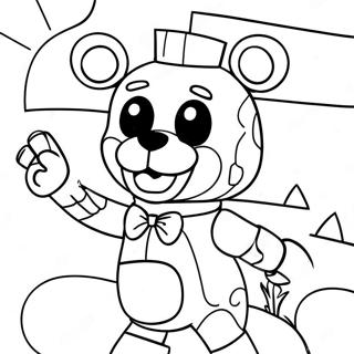 Fnaf Sun Character In Action Coloring Page 26854-21558