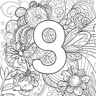 Number 9 Coloring Page 26863-21563