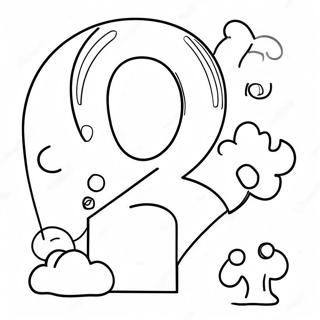 Playful Number 9 Coloring Page 26864-21566