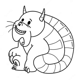 Monster Catnap Coloring Pages