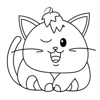 Sleepy Monster Cat Coloring Page 26874-21573