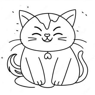 Sleepy Monster Cat Coloring Page 26874-21575