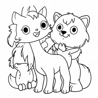 Anime Animals Coloring Pages