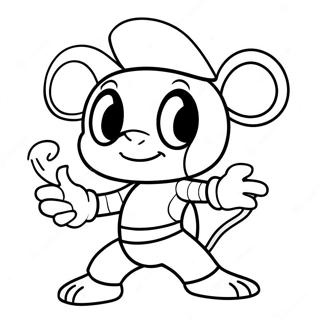 Mikey In Action Coloring Page 26924-21613