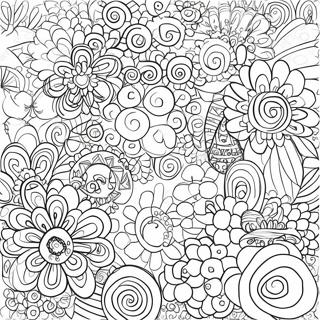 60s Retro Patterns Coloring Page 26963-21643