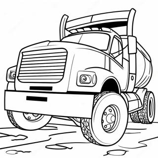 Diesel Truck Lifted Truck Coloring Page 2696-2197