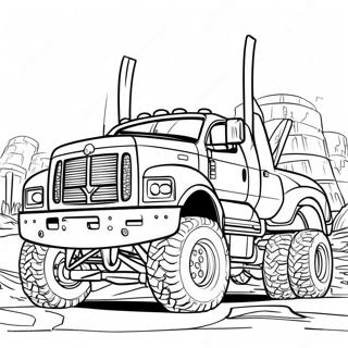 Diesel Truck Lifted Truck Coloring Page 2696-2200