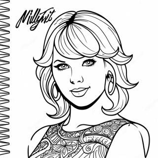 Taylor Swift Midnights Album Cover Coloring Page 26973-21650