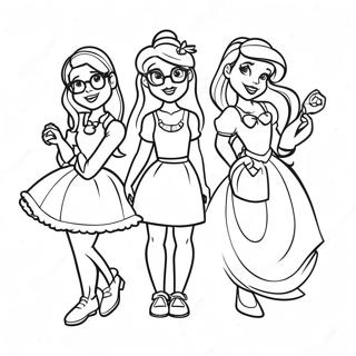 Hipster Disney Princesses Coloring Page 26983-21664