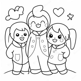 Cute Pajama Party Coloring Page 27003-21677