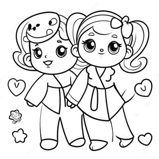 Cute Pajama Party Coloring Page 27003-21679