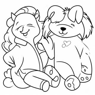 Sleepy Animals In Pajamas Coloring Page 27004-21675