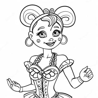 Ballora Dancing Elegantly Coloring Page 27034-21697