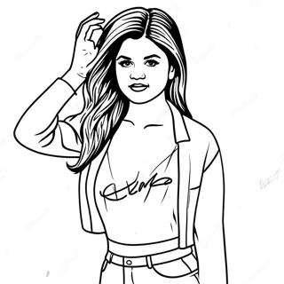 Selena Gomez Coloring Page 27043-21701