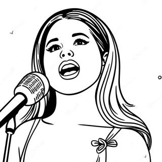 Selena Gomez Singing On Stage Coloring Page 27044-21705