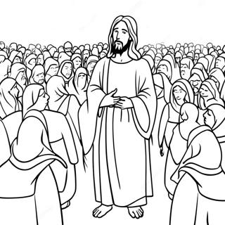 Sermon On The Mount Coloring Pages