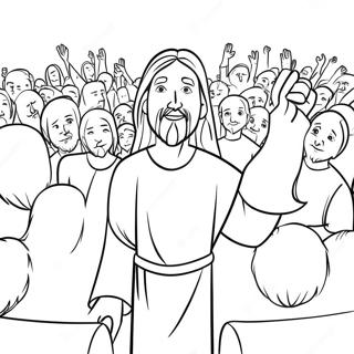 Jesus Teaching The Crowds Coloring Page 27054-21714