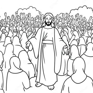 Jesus Teaching The Crowds Coloring Page 27054-21715