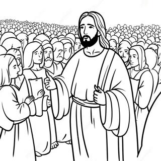 Jesus Teaching The Crowds Coloring Page 27054-21716