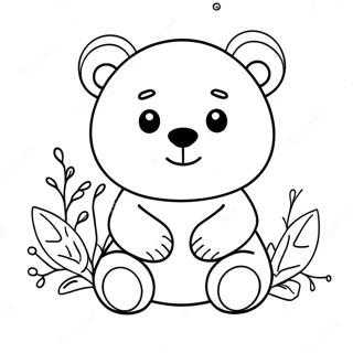 Kawaii Bear Coloring Page 27073-21726