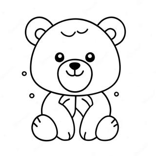 Kawaii Bear Coloring Page 27073-21728