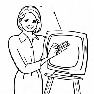 Tv Woman Coloring Pages