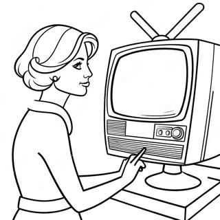 Tv Woman Coloring Page 27093-21743