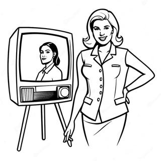 Tv Woman Coloring Page 27093-21744