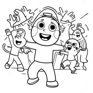 Gonoodle Dance Party Coloring Page 27104-21753