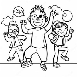 Gonoodle Dance Party Coloring Page 27104-21754