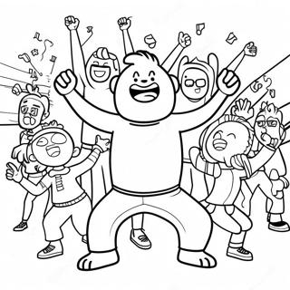 Gonoodle Dance Party Coloring Page 27104-21755