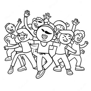 Gonoodle Dance Party Coloring Page 27104-21756