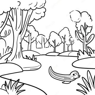 Calming Nature Scene Coloring Page For Autistic Children 27114-21765