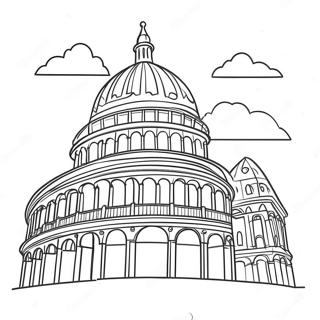 Beautiful European Landmarks Coloring Page 27124-21783