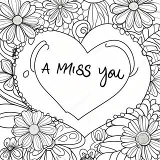 I Miss You Coloring Pages