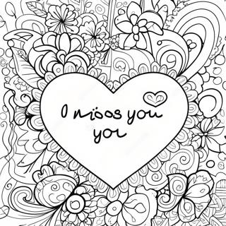 I Miss You Heartfelt Coloring Page 27133-21771