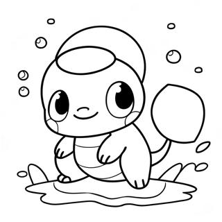 Cute Water Pokemon Swimming Coloring Page 27164-21805