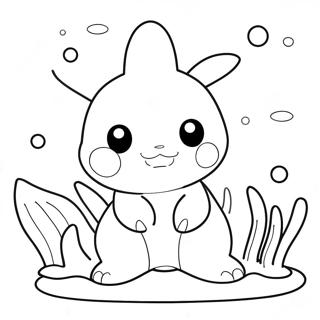 Cute Water Pokemon Swimming Coloring Page 27164-21808