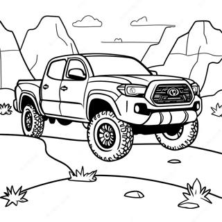 Toyota Tacoma Off Road Adventure Coloring Page 27174-21814