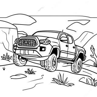 Toyota Tacoma Off Road Adventure Coloring Page 27174-21815